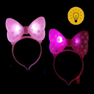 VINCHA RATONA MOO PLASTICA LUMINOSA ROSA Y FUCSIA X 1